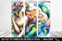 Mermaid Fantasy Drawing | 20 oz Tumbler Product Image 2