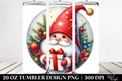 Christmas Gnome with Gift Box 20 Oz Tumbler Product Image 2