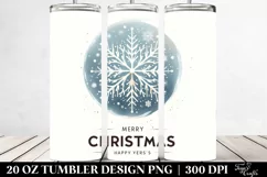 Snowflake with Merry Christmas Clipart 20 Oz Tumbler Product Image 2