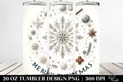 Merry Christmas Snowflake Clipart 20 Oz Tumbler Product Image 2