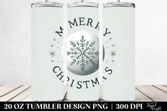 Merry Christmas Snowflake Clipart 20 Oz Tumbler Product Image 2