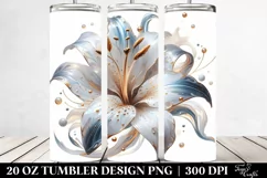 Glossy Lily, Golden Marble Splash | 20 Oz Tumbler Product Image 2
