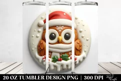 3D Marzipan Christmas Owl | 20 oz Tumbler Product Image 2