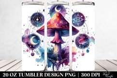 Celestial Mushroom Watercolor Clipart Product Image 2