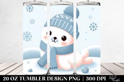 Cute Baby Seal in Winter Clipart 20 Oz Tumbler Product Image 2