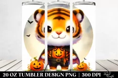 Cute Baby Tiger Halloween 20 Oz Tumbler Product Image 2