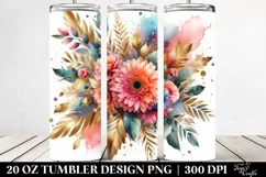 colorful bouquet GOLD FOIL, Tumbler Product Image 2