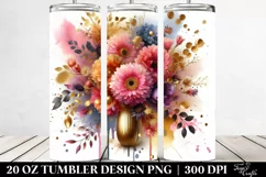colorful bouquet GOLD FOIL, Tumbler Product Image 2
