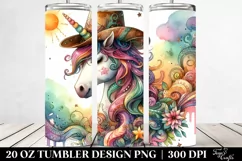 Whimsical Cowboy Hat Unicorn | 20 Oz Tumbler Product Image 2