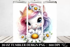 cute baby unicorn, Tumbler Product Image 2