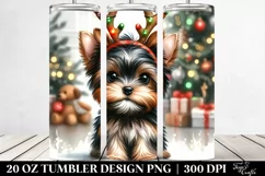 Holiday Yorkshire Terrier, Transparent 20 Oz Tumbler Product Image 2