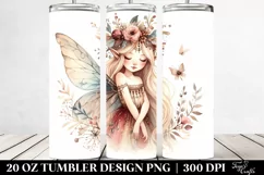 Washed Watercolor Boho Fairy | 20 oz Tumbler Product Image 2