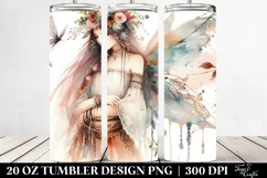 Washed Watercolor Boho Fairy | 20 oz Tumbler Product Image 2