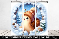 Cute Baby Snail in Winter Clipart 20 Oz Tumbler Product Image 2