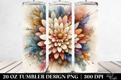 Wooden Chrysanthemum Clipart 20 Oz Tumbler Product Image 2