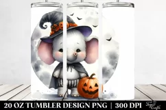 Cute Baby Elephant Halloween 20 Oz Tumbler Product Image 2