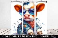 Expressive Baby Cow, Style | 20 oz Tumbler Product Image 2