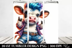 Expressive Baby Cow, Style | 20 oz Tumbler Product Image 2