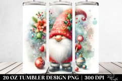 Vibrant Christmas Gnome Tumbler | 20 oz Tumbler Product Image 2