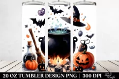 Simple Funny Haloween Cauldron | 20 oz Tumbler Product Image 2