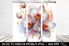 Glossy Orchid with Golden Insertions | 20 Oz Tumbler Product Image 2