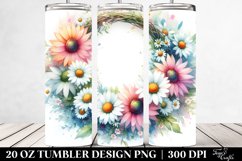 Vibrant Wreath Daisy Abstract | 20 Oz Tumbler Product Image 2