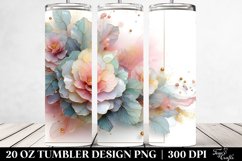Glossy Begonia Design | 20 oz Tumbler Product Image 2