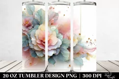 Glossy Begonia Design | 20 oz Tumbler Product Image 2