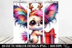 Vibrant Papillon with Crazy Haircut 20 Oz Tumbler Product Image 2