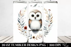 Simple Owl Painting | 20 oz Tumbler Product Image 2