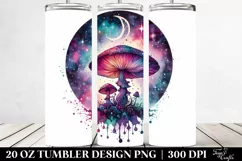 Magical Celestial Mushroom Clipart 20 Oz Tumbler Product Image 2