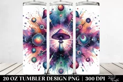 Magical Celestial Mushroom Clipart 20 Oz Tumbler Product Image 2