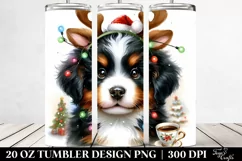 Bernese Mountain Dog with Tea Cup 20 Oz Tumbler Product Image 2