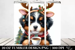 Bernese Mountain Dog with Tea Cup 20 Oz Tumbler Product Image 2