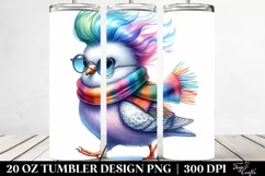 Vibrant Drawing Baby Dove | 20 oz Tumbler Product Image 2