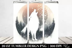 Retro Halloween Wolf Tumbler | 20 oz Tumbler Product Image 2