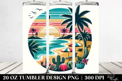 Retro Beach Tumbler | 20 oz Tumbler Product Image 2