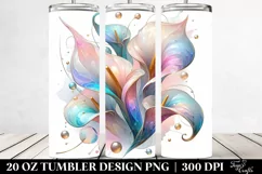Abstract Pastel Shiny Calla Lily | 20 oz Tumbler Product Image 2