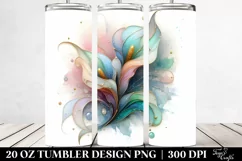 Abstract Pastel Shiny Calla Lily | 20 oz Tumbler Product Image 2