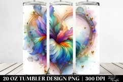Vibrant Iris Heart Tumbler | 20 oz Tumbler Product Image 2