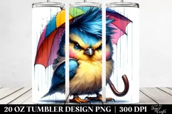 Vibrant Drawing Baby Bird | 20 oz Tumbler Product Image 2