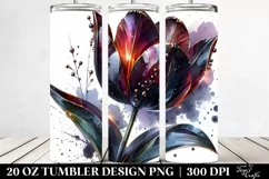 Shiny Tulip Material Watercolor Tumbler Design Product Image 2