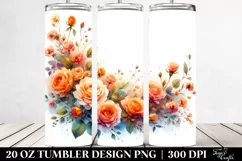 Abstract Rose Frame Tumbler | 20 oz Tumbler Product Image 2