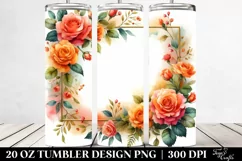 Colorful Frame of Orange Roses | 20 oz Tumbler Product Image 2