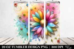 Colorful Daisy Material Tumbler Design Product Image 2