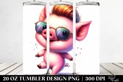 Cute Baby Pig Dancing 20 Oz Tumbler Product Image 2