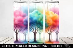Whimsical Colorful Pastel Rainbow Trees | 20 oz Tumbler Product Image 2