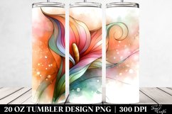 Pastel Wooden Calla Lily Clipart 20 Oz Tumbler Product Image 2