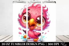 Colorful Baby Flamingo Tumbler Product Image 2