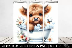 Cute Baby Highland Cow Tumbler Product Image 2